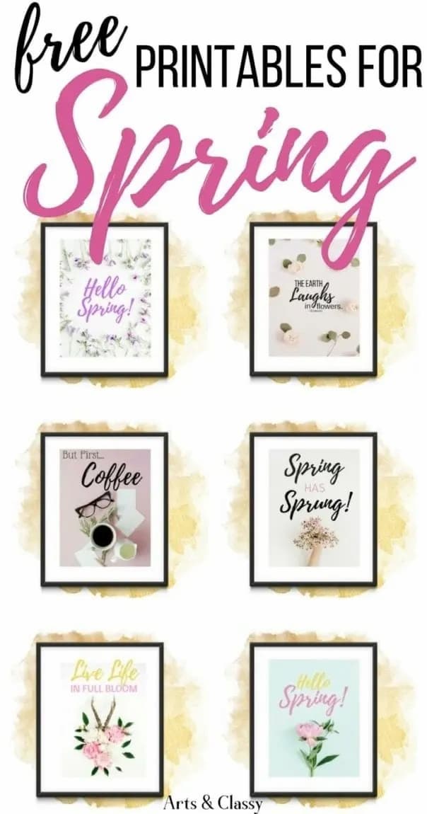 Graphic of spring printable signs
