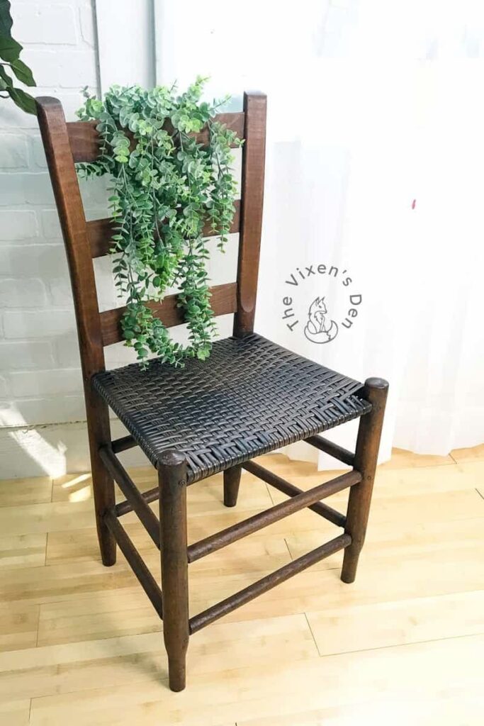 Chair with greenery