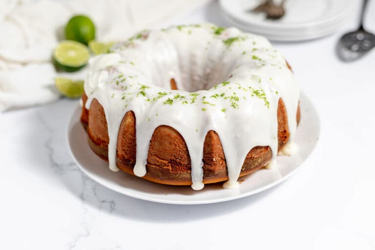 bundt cake with white icing