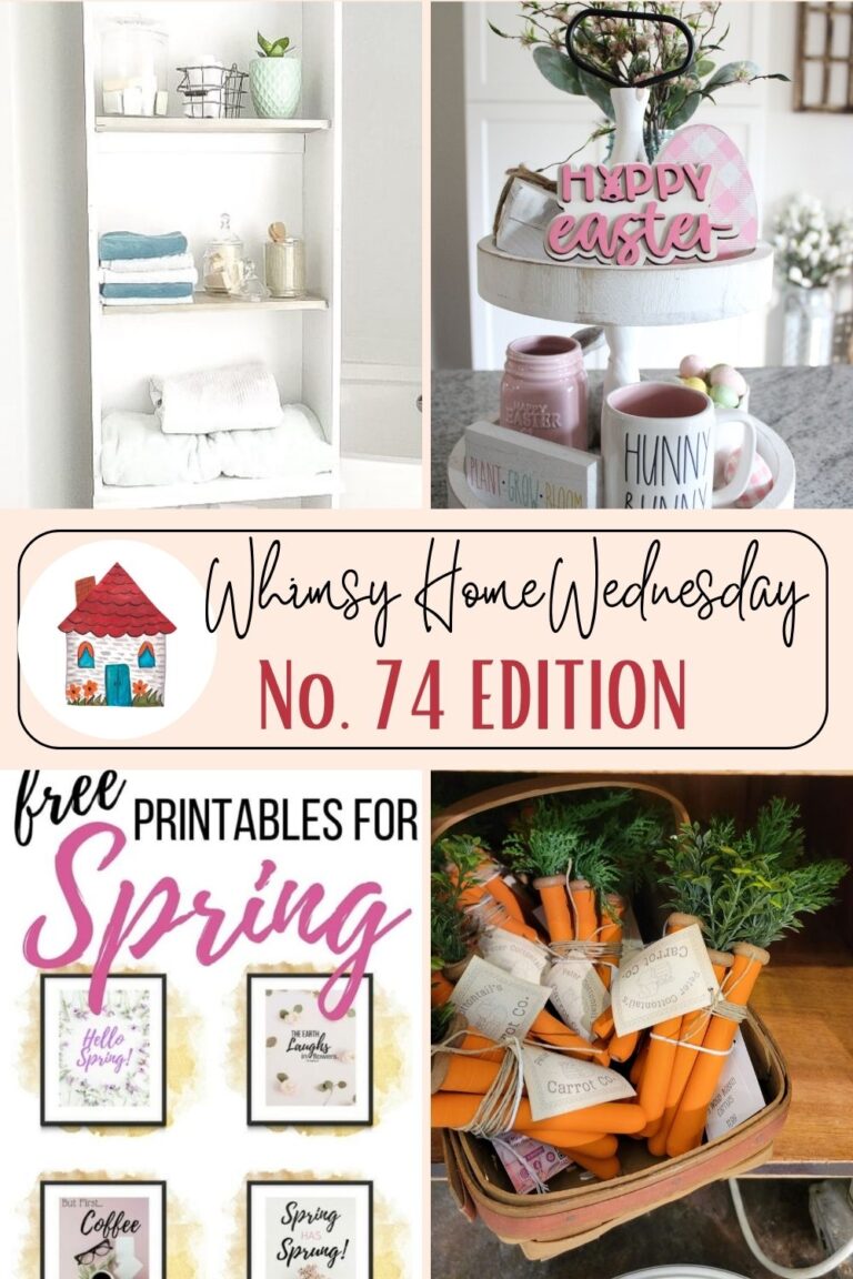 Join us on Whimsy Home Wednesday Blog Link Party No. 74 and see host projects, the features from the previous week and link up your posts!