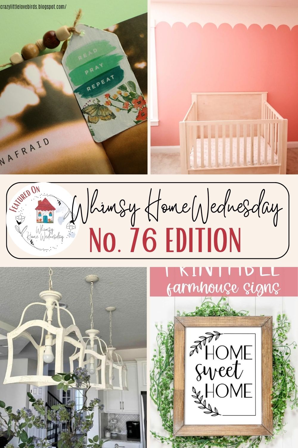 Join us on Whimsy Home Wednesday Blog Link Party No. 76 and see host projects, the features from the previous week and link up your posts!