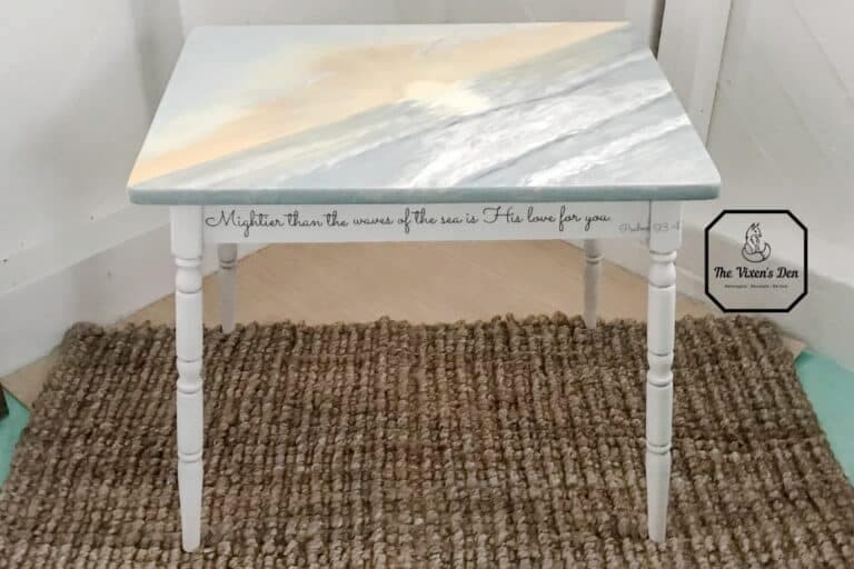 small table in pastel colors