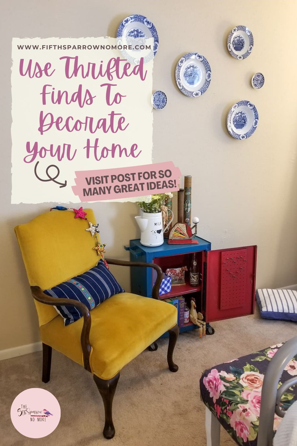 In the post let’s walk through DIY projects, decor pieces, and furniture ideas and how to use thrifted finds when decorating your home.