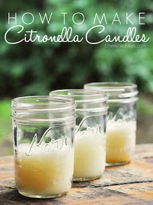 candles in mason jars