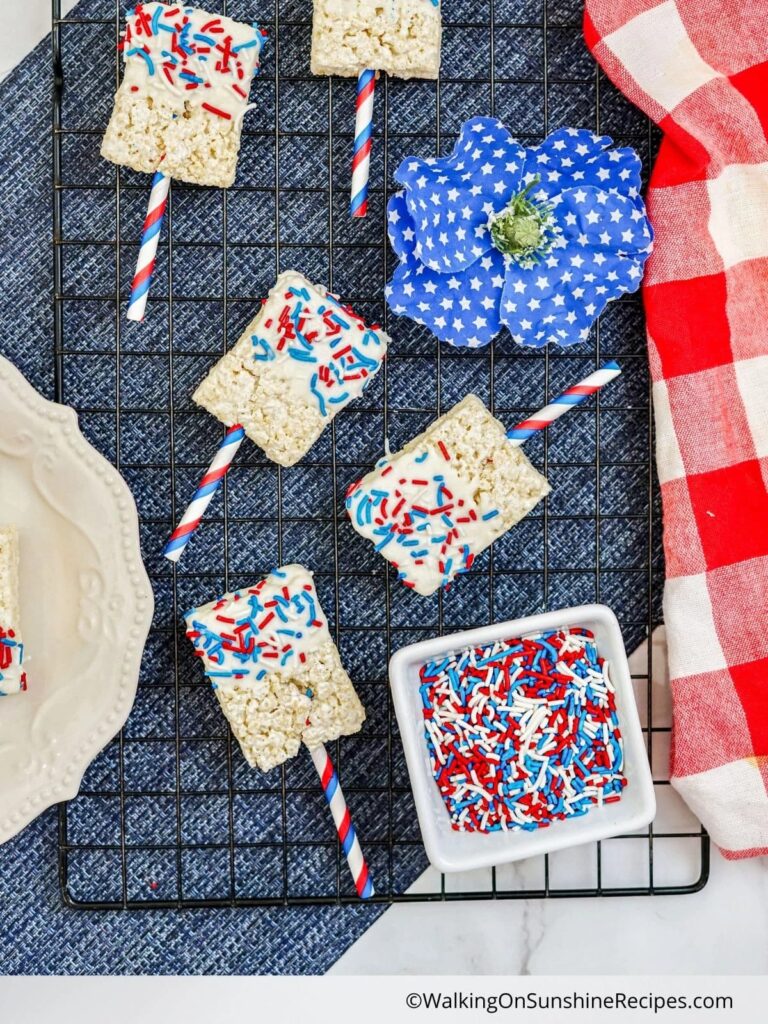 rice krispie treats with sprinkles