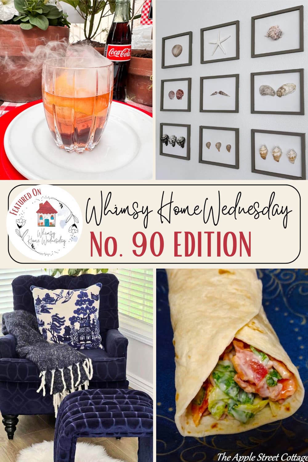 Join us on Whimsy Home Wednesday Blog Link Party No. 90 and see host projects, the features from the previous week and link up your posts!