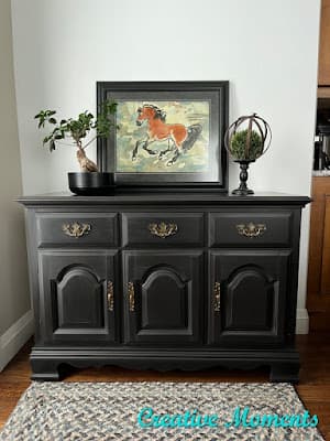 black sideboard