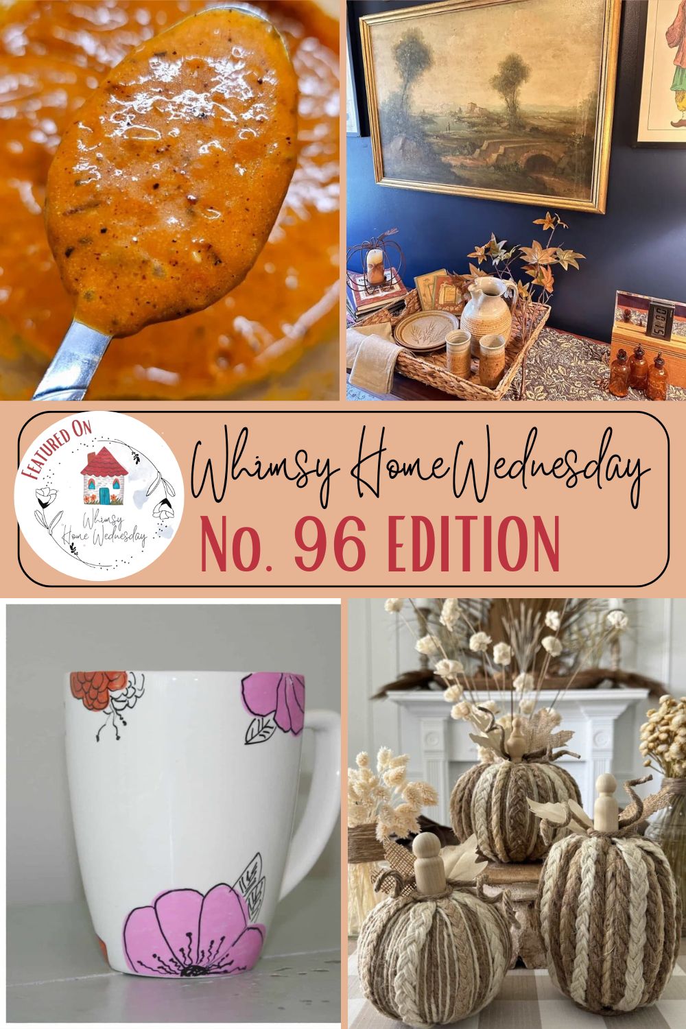 Join us on Whimsy Home Wednesday Blog Link Party No. 95 and see host projects, the features from the previous week and link up your posts!