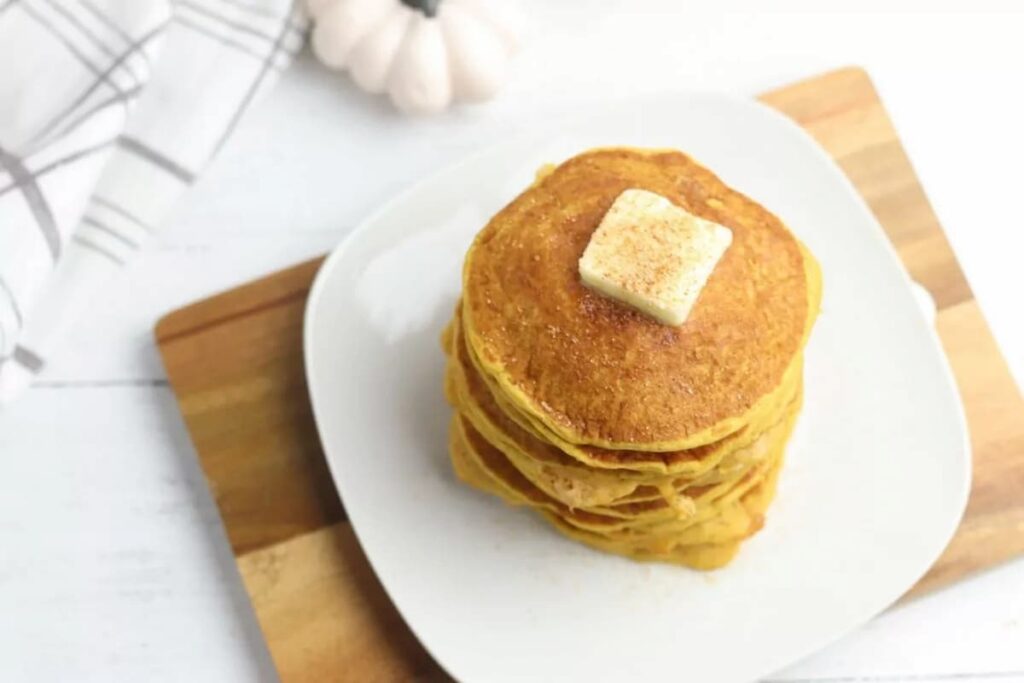 stack of pancakes with butter