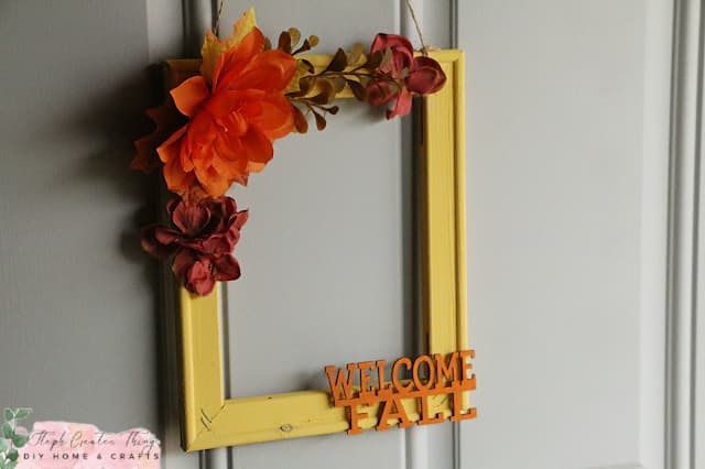 yellow frame with flowers