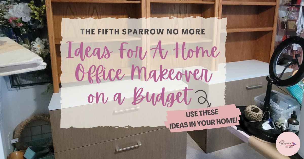 Image showcasing Easy DIY Small Home Office Makeover On A Budget - The Fifth Sparrow No More