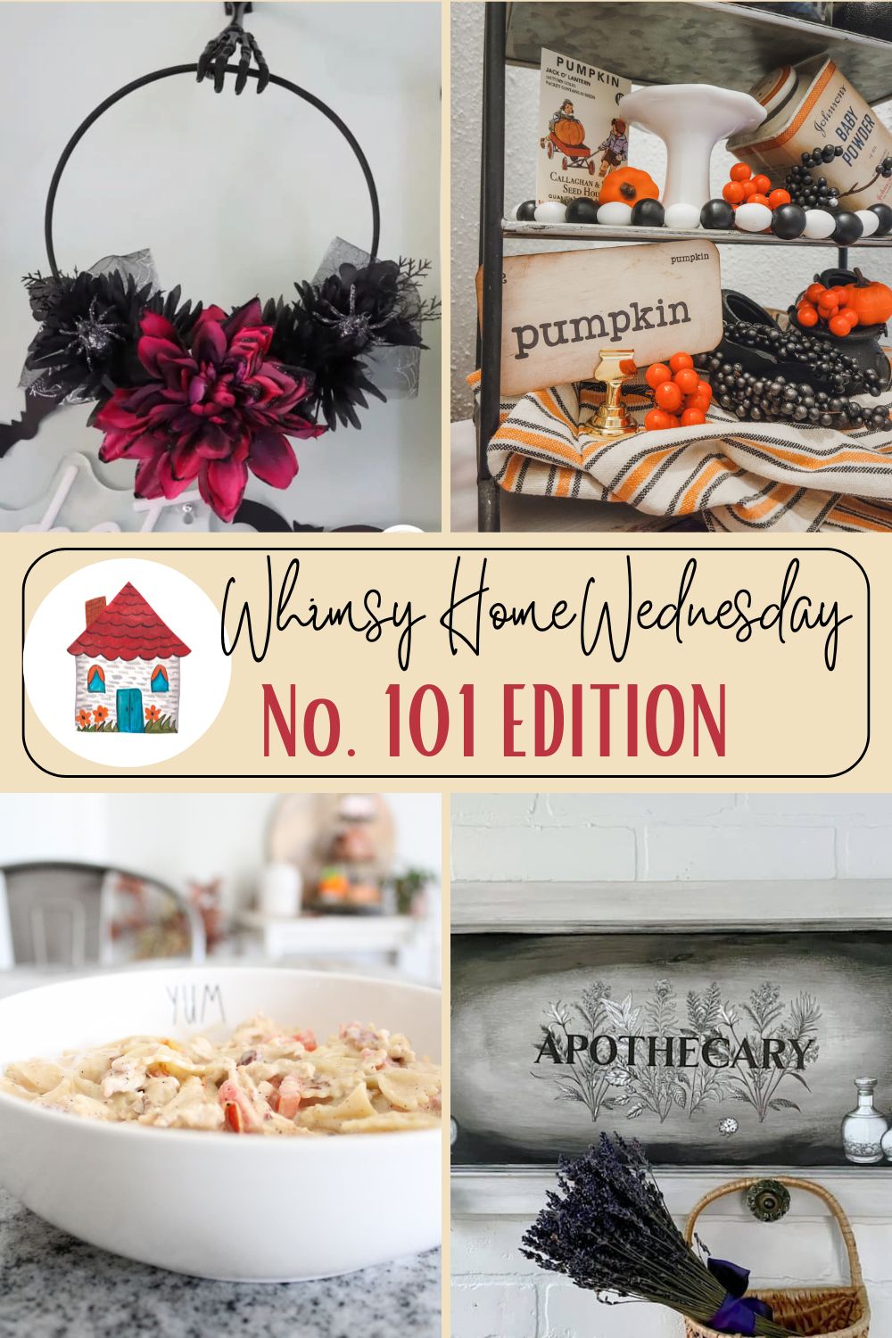 Join us on Whimsy Home Wednesday Blog Link Party No. 101 and see host projects, the features from the previous week and link up your posts!