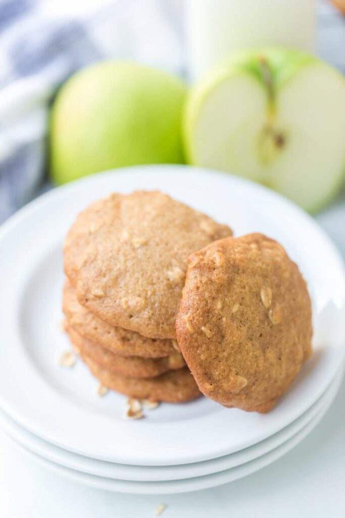 white plate of cookies