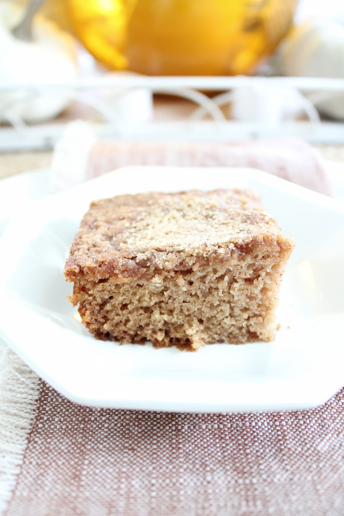 Cake on white plate