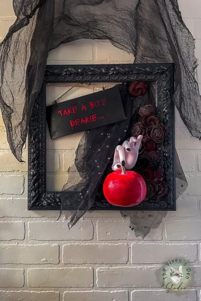 black frame with apple