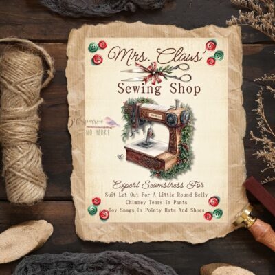 Mrs. Claus' Sewing Shop Printable