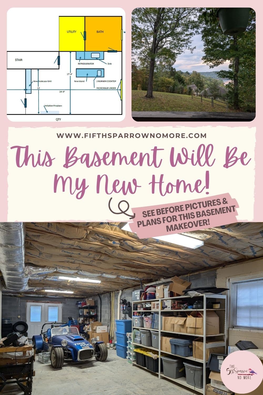 I'm moving to Tennessee and this basement will be my new home! See before pictures, what our plan is and see ideas on using the space.