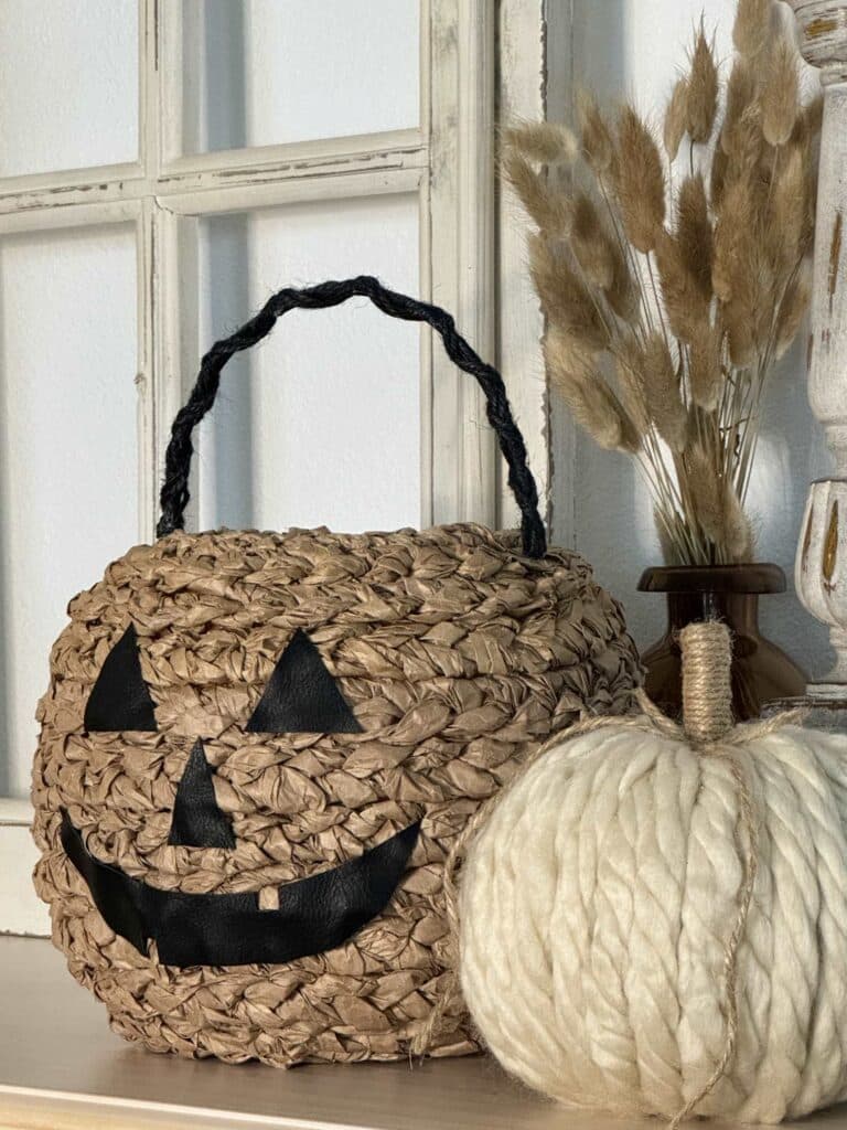 woven jack o lantern bucket