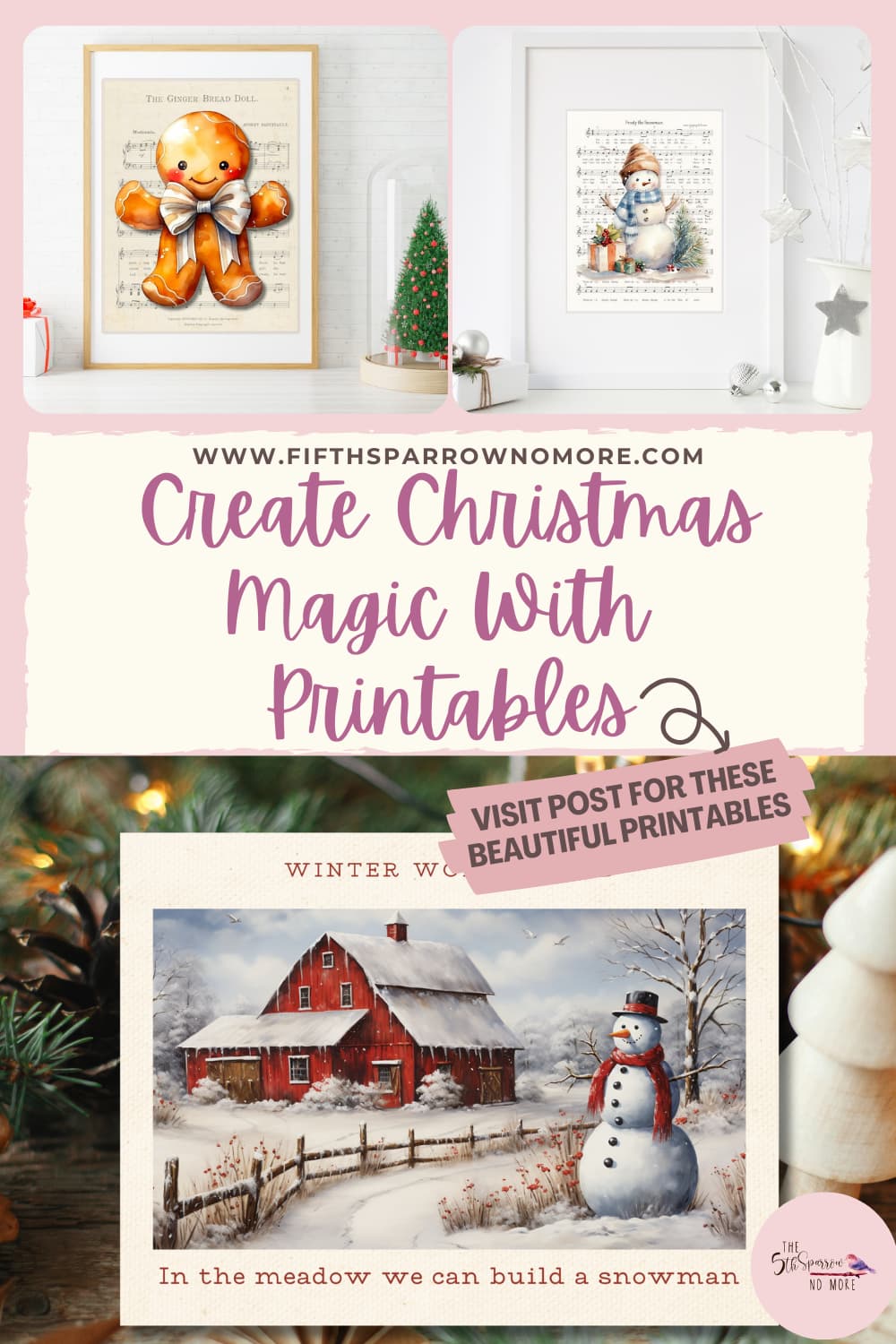 In this blog post I want to share an easy way to create Christmas magic with printables for your holiday home in an affordable way.