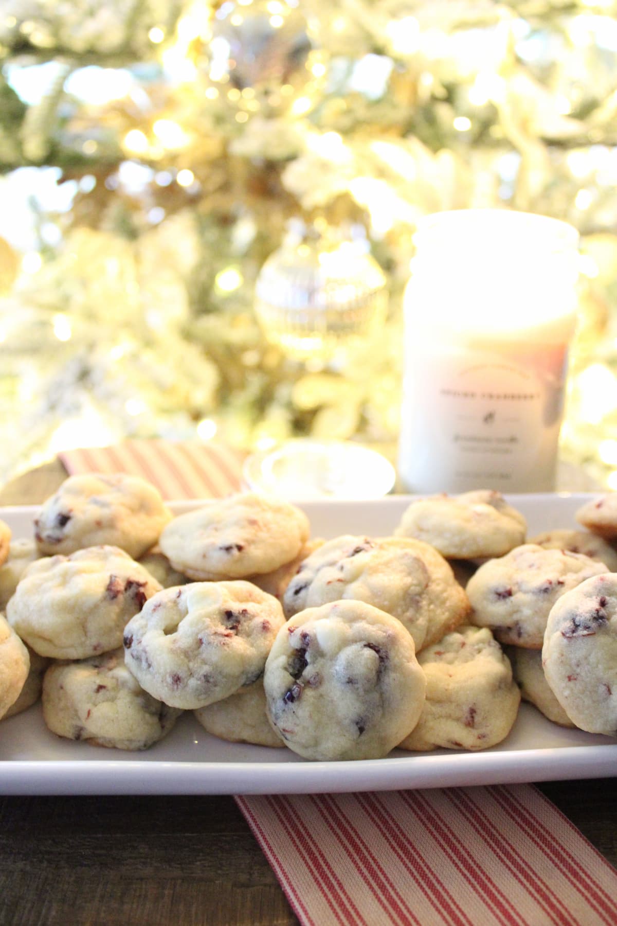 white plate with cookies