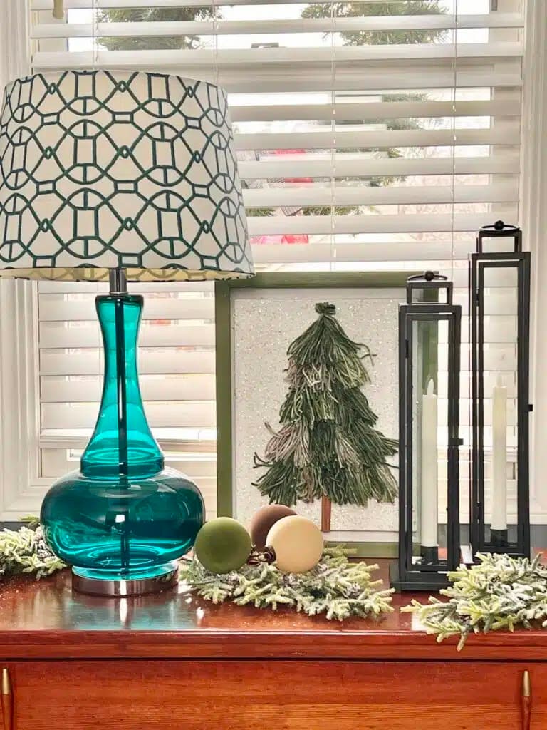 lamp, christmas tree art, lanterns