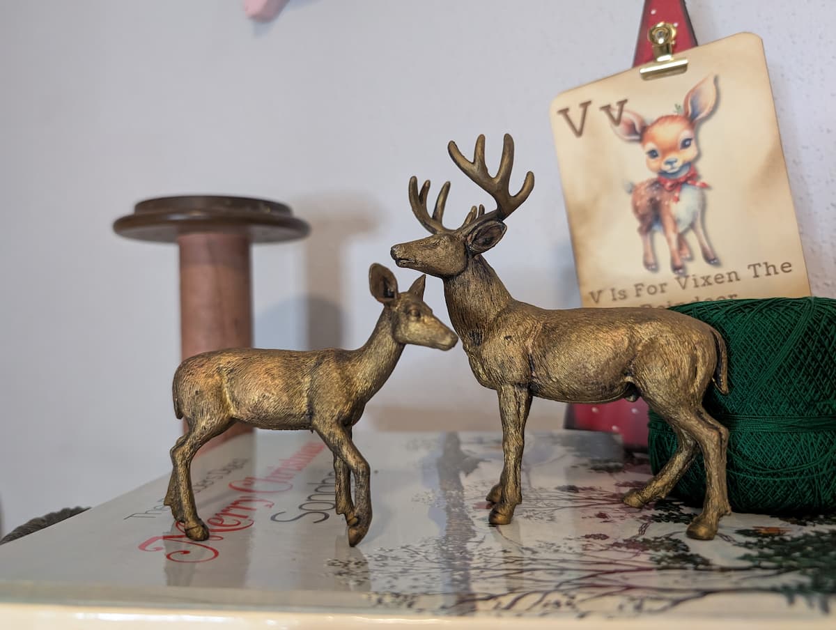 Faux Brass Deer