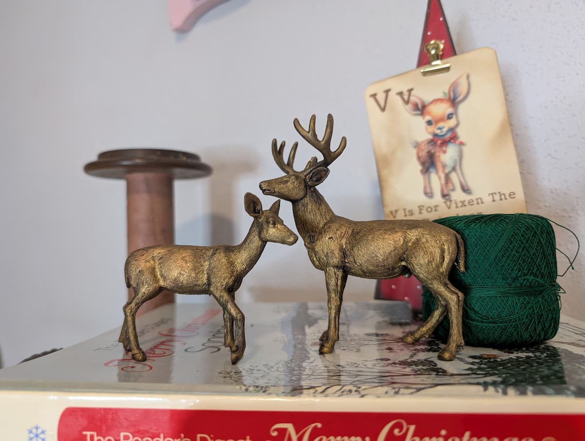 Faux Brass Deer