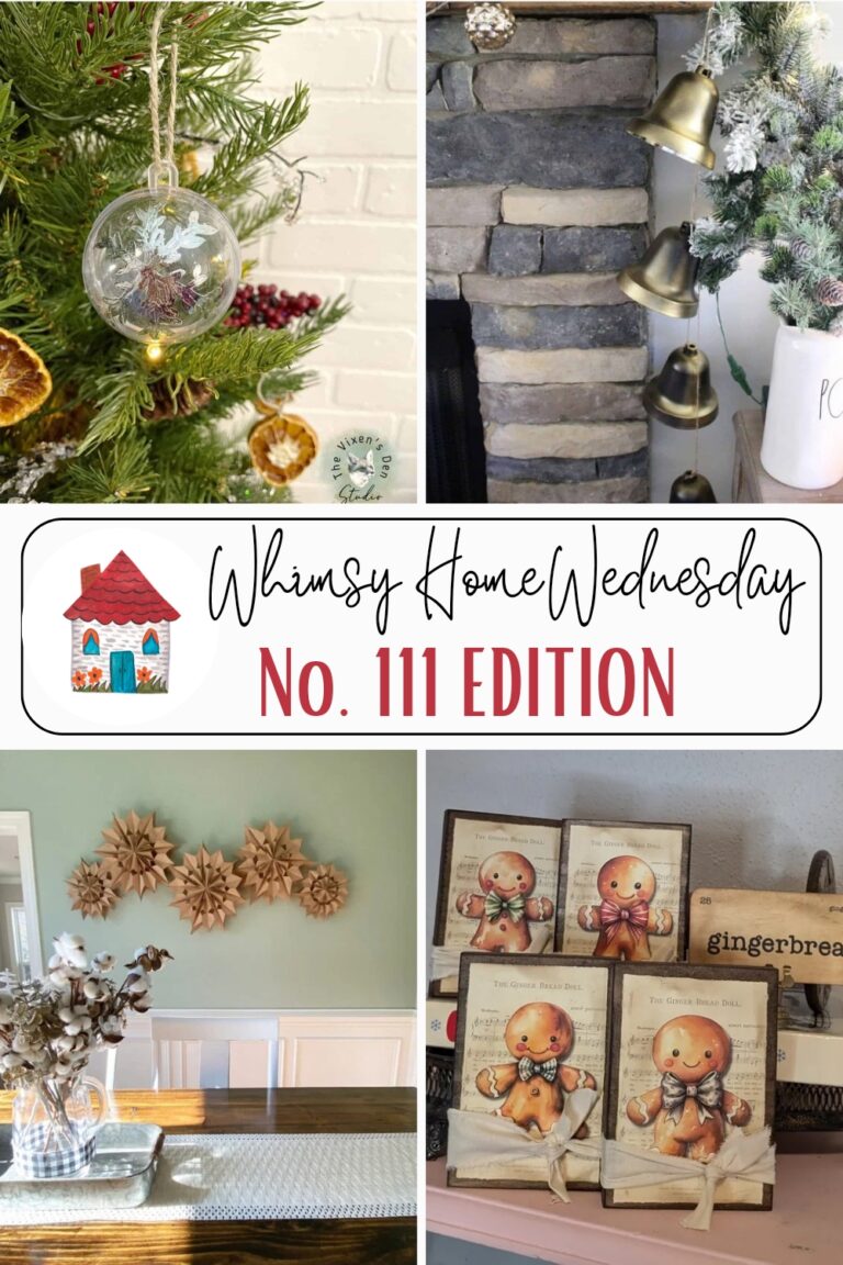 Join us on Whimsy Home Wednesday Blog Link Party No. 111 and see host projects, the features from the previous week and link up your posts!