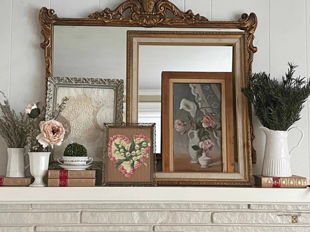 mantel with frames