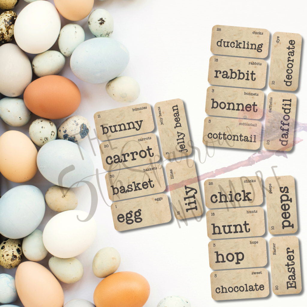 Easter Vintage Flashcards with 18 word flashcards perfect for the holiday and spring season.