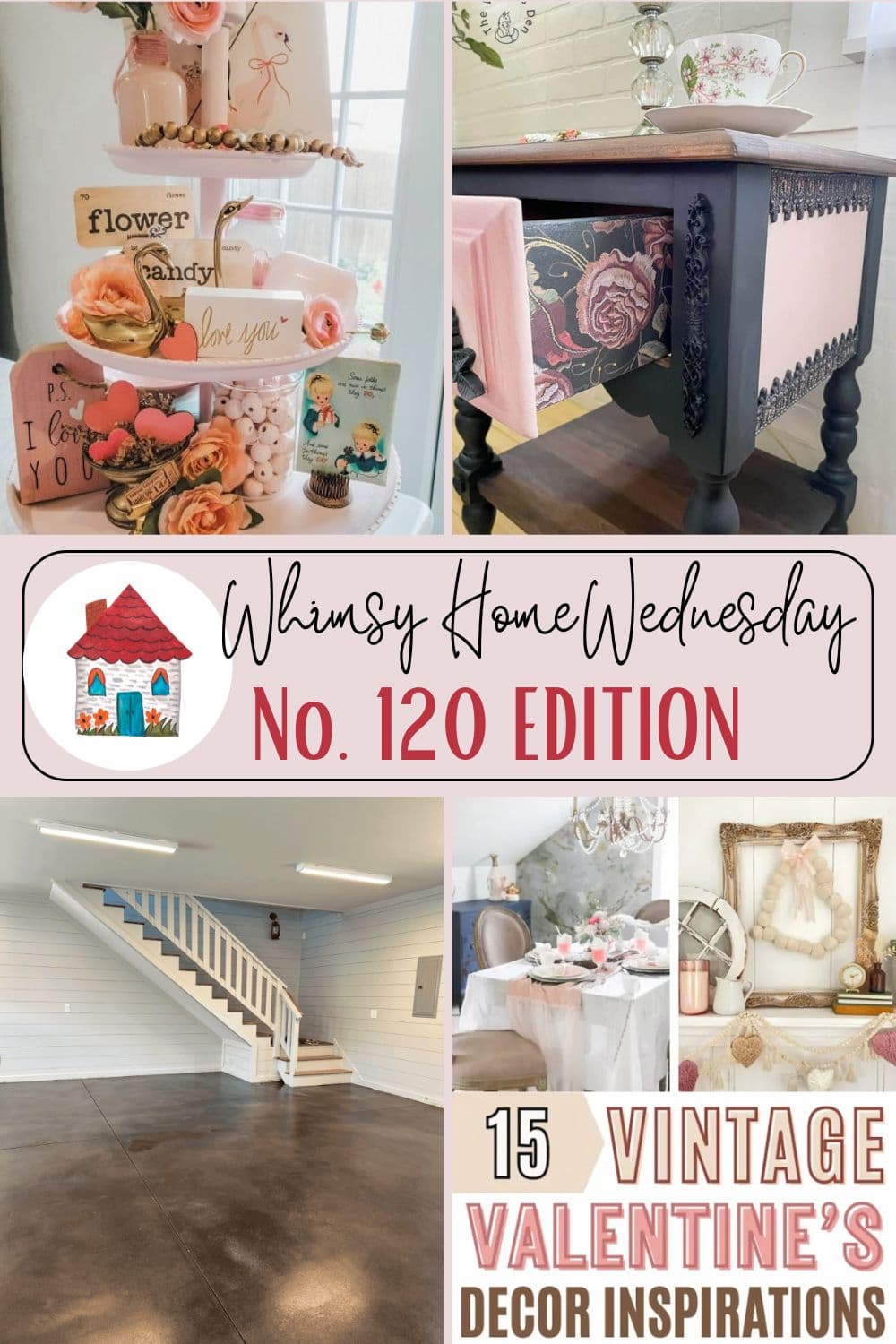 Join us on Whimsy Home Wednesday Blog Link Party No. 120 and see host projects, the features from the previous week and link up your posts!