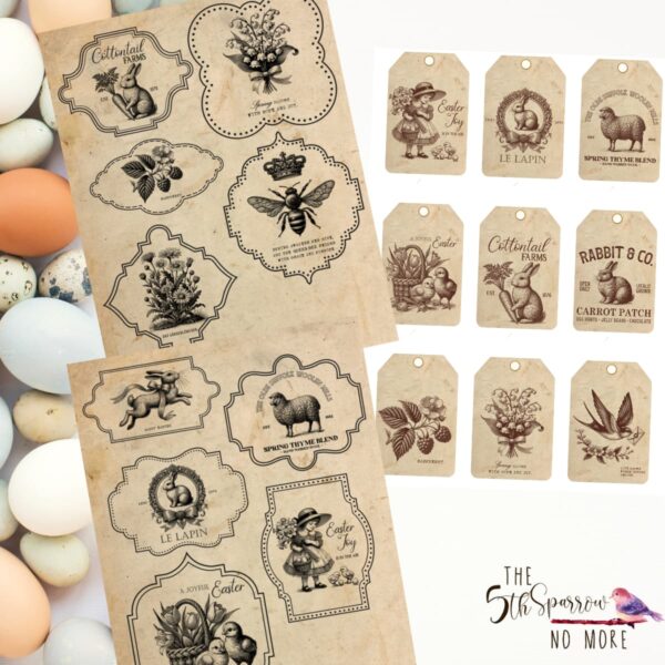 Download the Rustic Easter printable tag set today - use the tags for crafting projects and gifts for the Spring season and for everyday decorating.