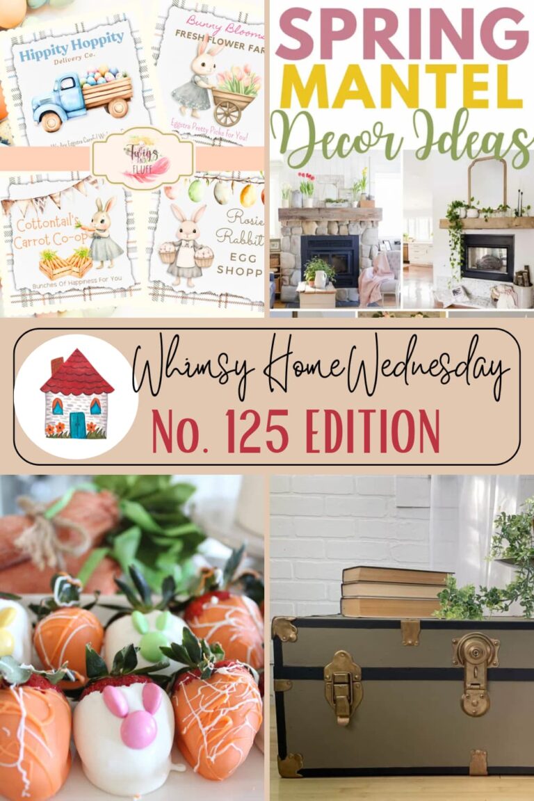 Join us on Whimsy Home Wednesday Blog Link Party No. 125 and see host projects, the features from the previous week and link up your posts!