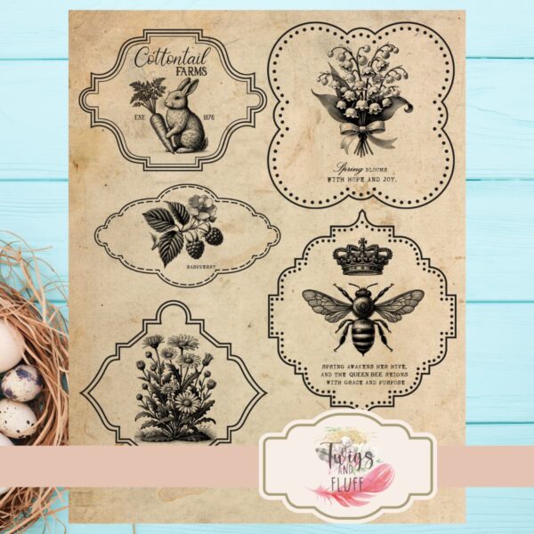 Download the Rustic Easter printable tag set today - use the tags for crafting projects and gifts for the Spring season and for everyday decorating.