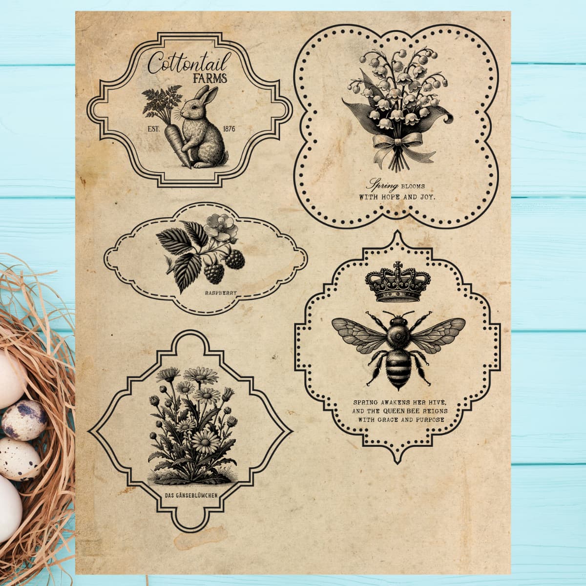 Download the Rustic Easter printable tag set today - use the tags for crafting projects and gifts for the Spring season and for everyday decorating.