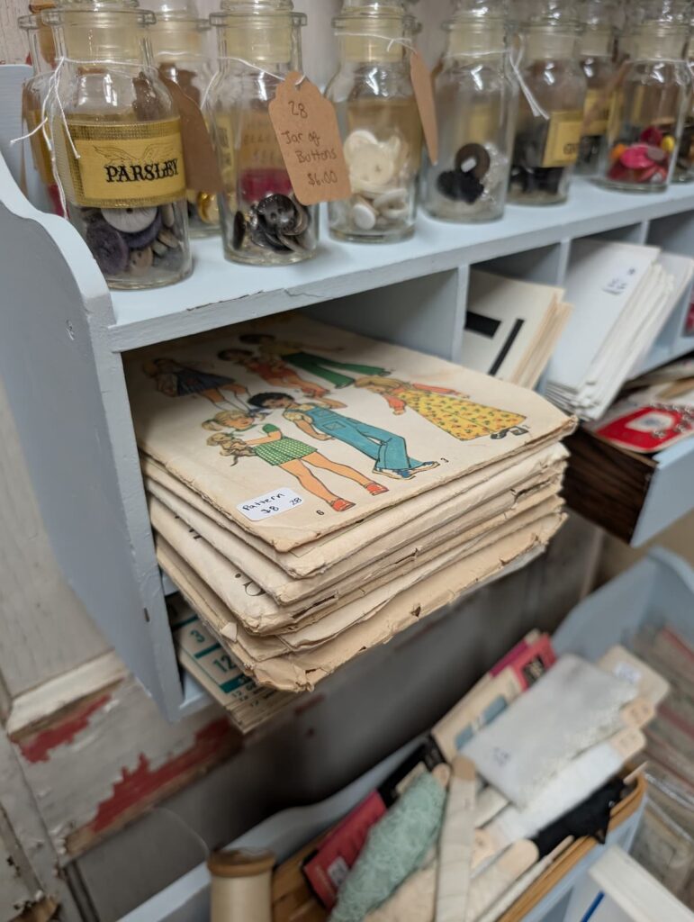 patterns on shelf