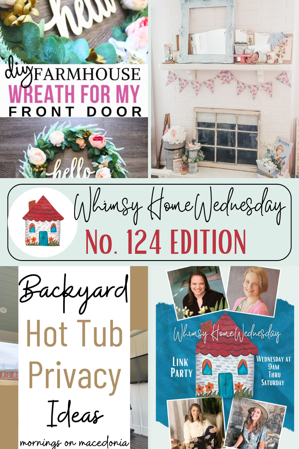 Join us on Whimsy Home Wednesday Blog Link Party No. 124 and see host projects, the features from the previous week and link up your posts!