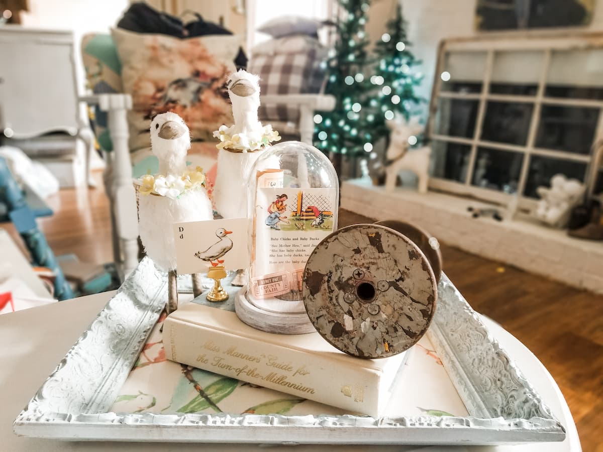coffee table vignette