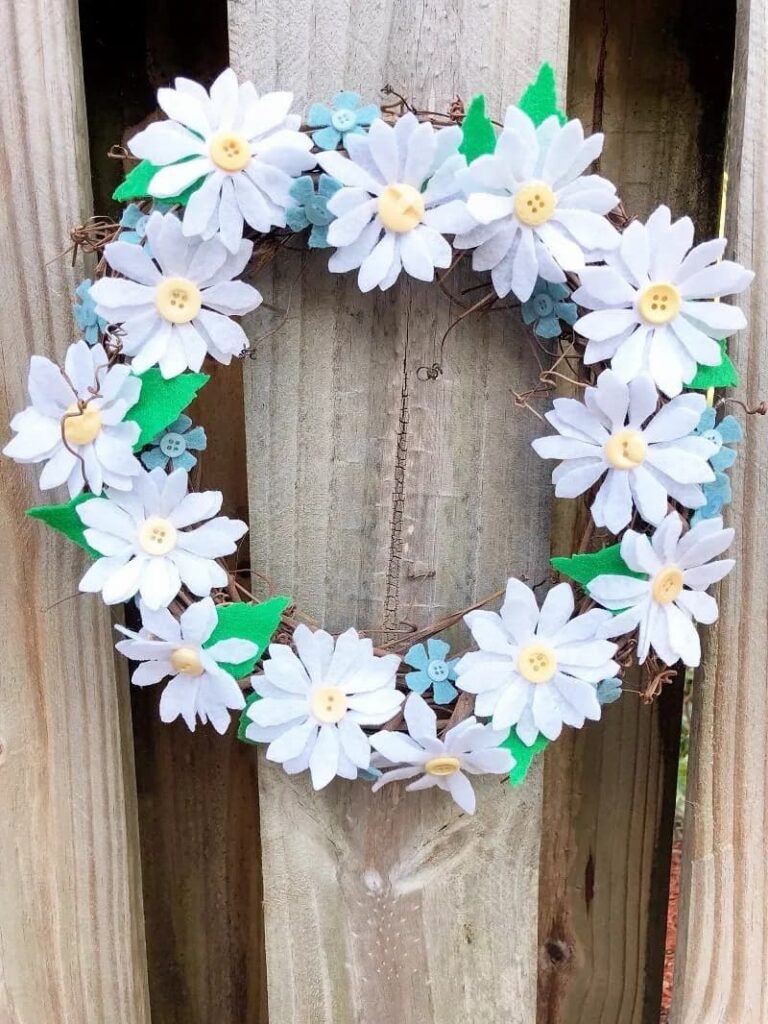 daisy wreath