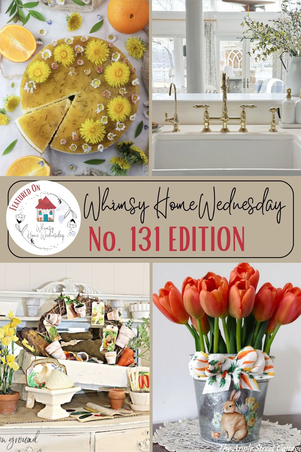 Join us on Whimsy Home Wednesday Blog Link Party No. 131 and see host projects, the features from the previous week and link up your posts!
