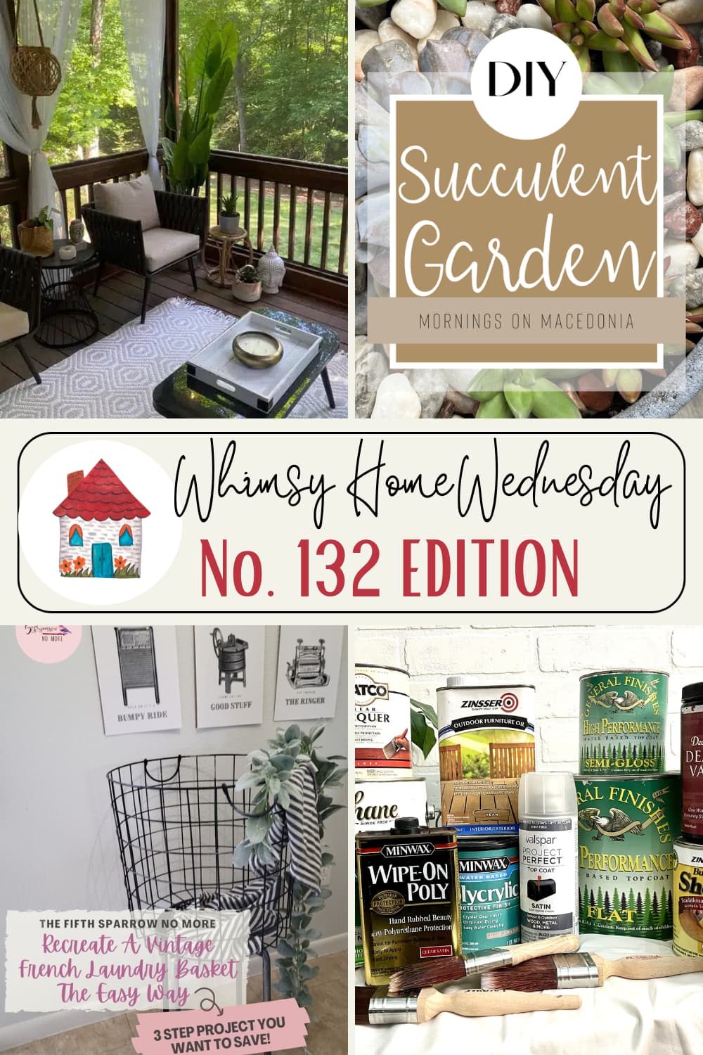 Join us on Whimsy Home Wednesday Blog Link Party No. 132 and see host projects, the features from the previous week and link up your posts!