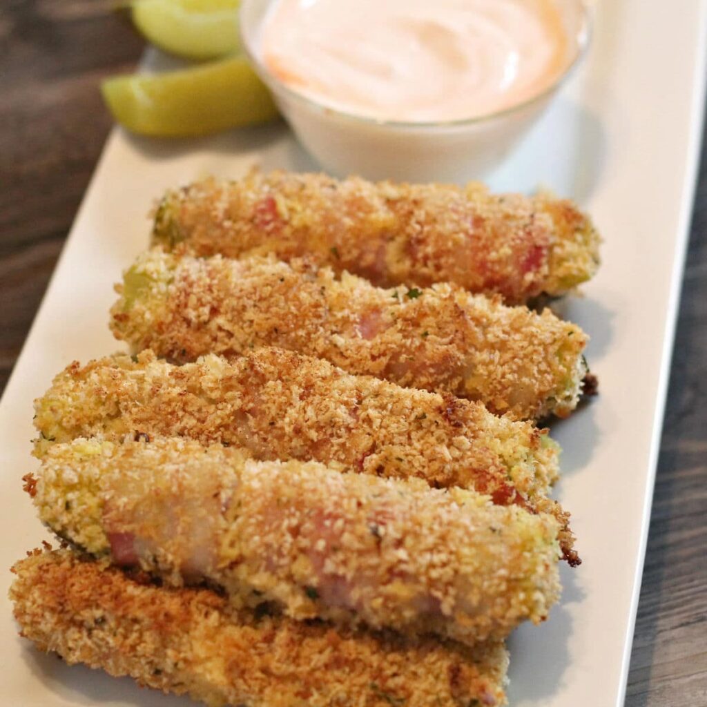 plate of fried pickles