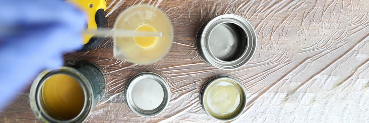 Cans of paints