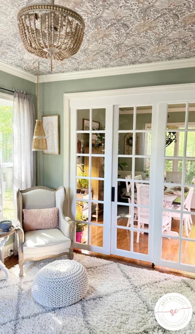 room with french doors