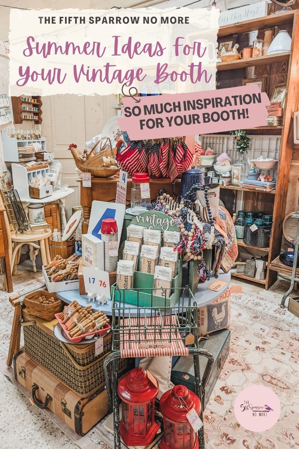 This is the best ideas for a vintage booth’s summer displays that are in my booth. This is for antique booths, vendors, and in your home too.