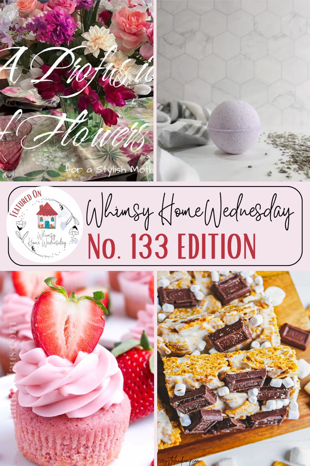 Join us on Whimsy Home Wednesday Blog Link Party No. 133 and see host projects, the features from the previous week and link up your posts!