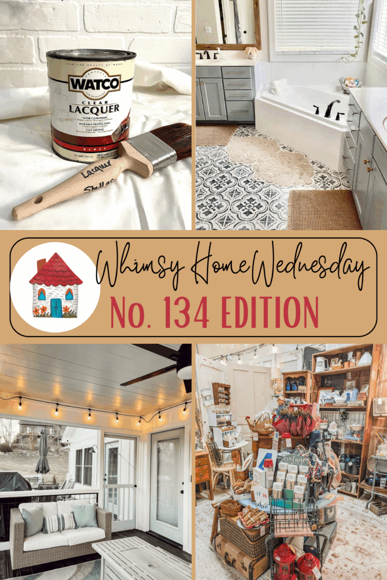 Join us on Whimsy Home Wednesday Blog Link Party No. 134 and see host projects, the features from the previous week and link up your posts!