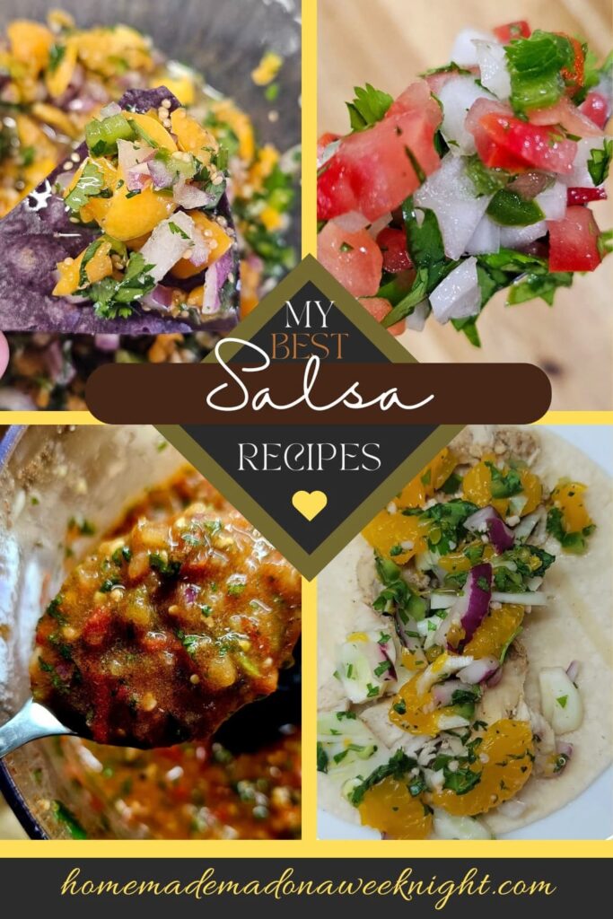 four types of salsa graphic