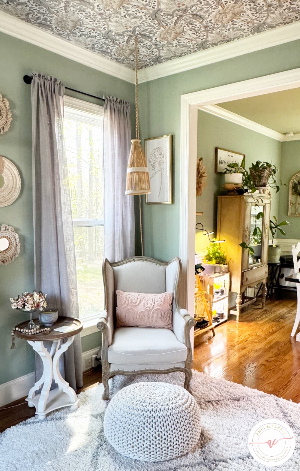 living room with chair
