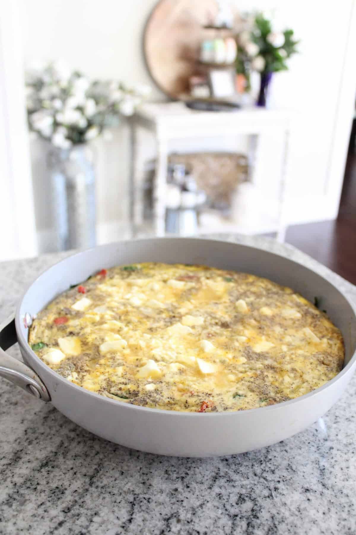 pan of eggs